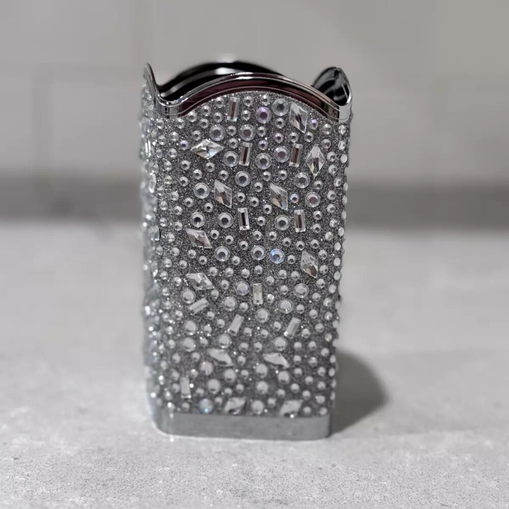 NEW: Bath & Body Works Gentle Foaming Soap Holder - Silver Tossed Gems